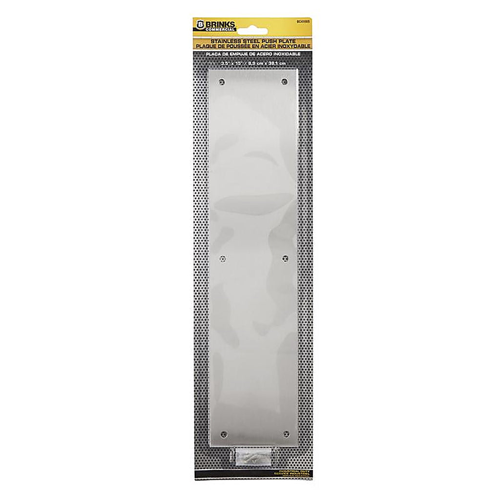 Brinks - BC41005 - 15 In. L Stainless Steel Push Plate