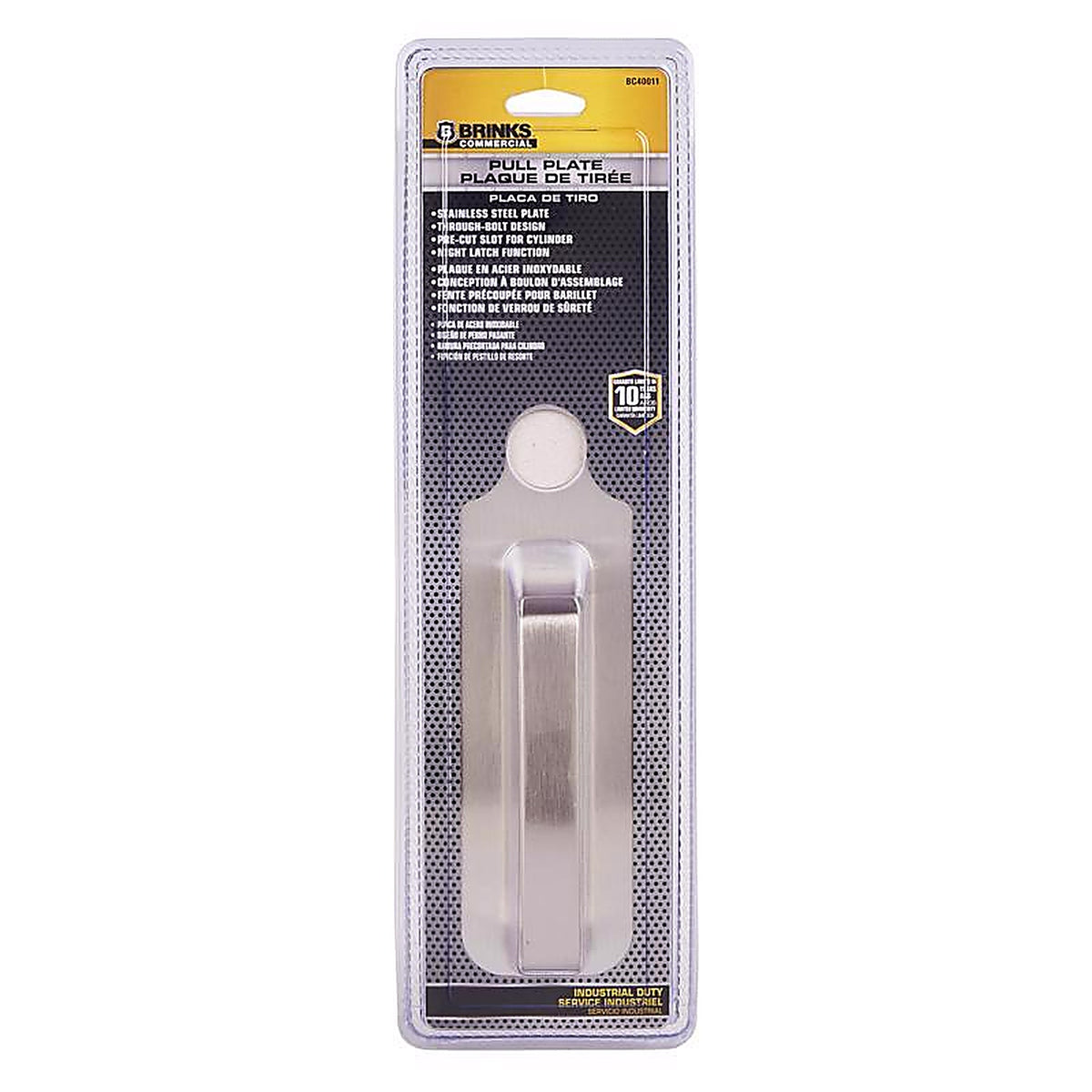 Brinks - BC40011 - 13.87 In. L Stainless Steel Pull Plate