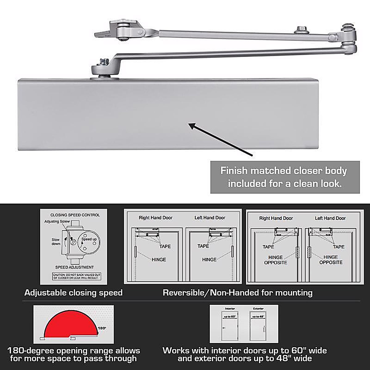 Brinks - BC4061 - Commercial Metal Hydraulic Door Closer Grade 1