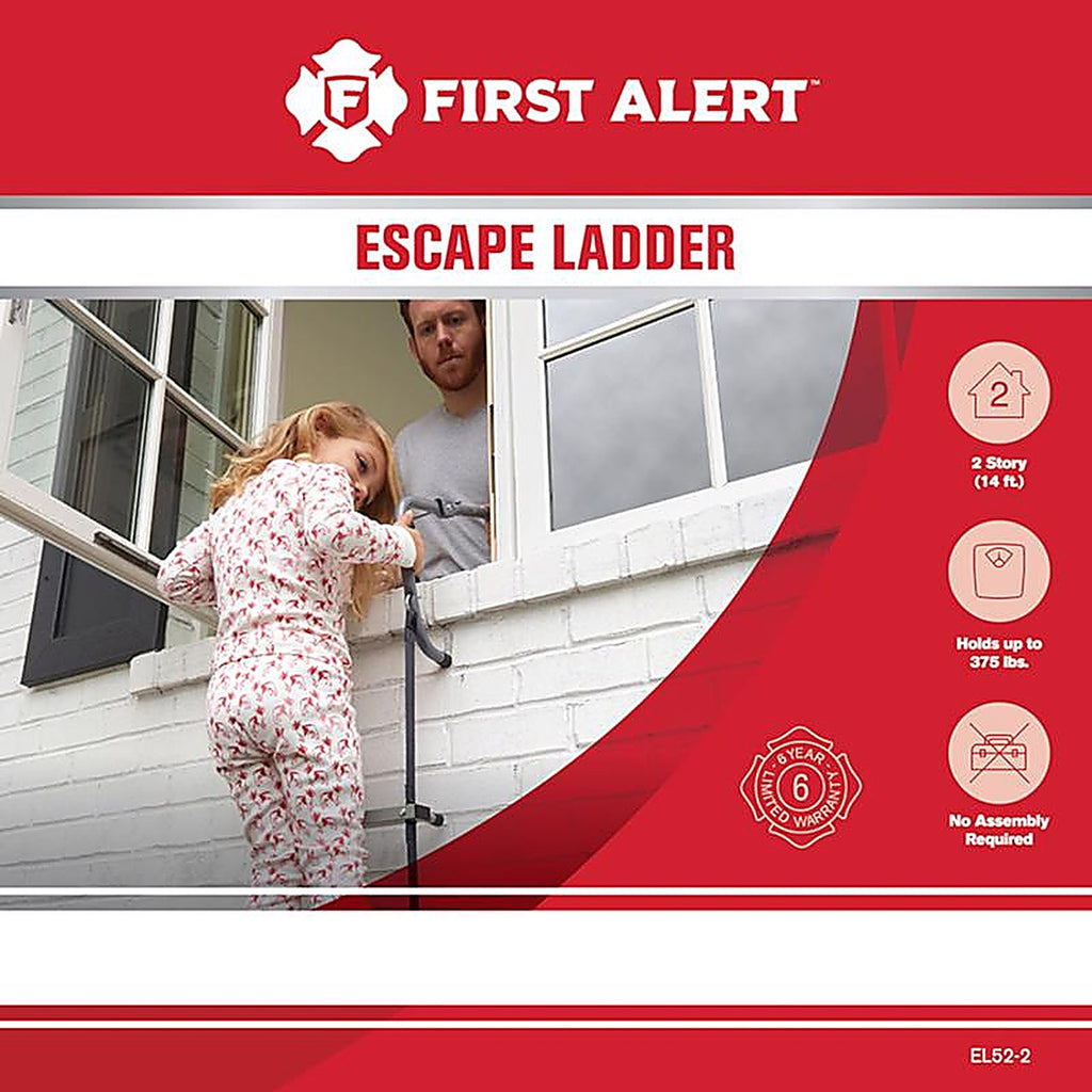 First Alert 1047153 14 ft. H Fire Escape Ladder 375 lb. capacity