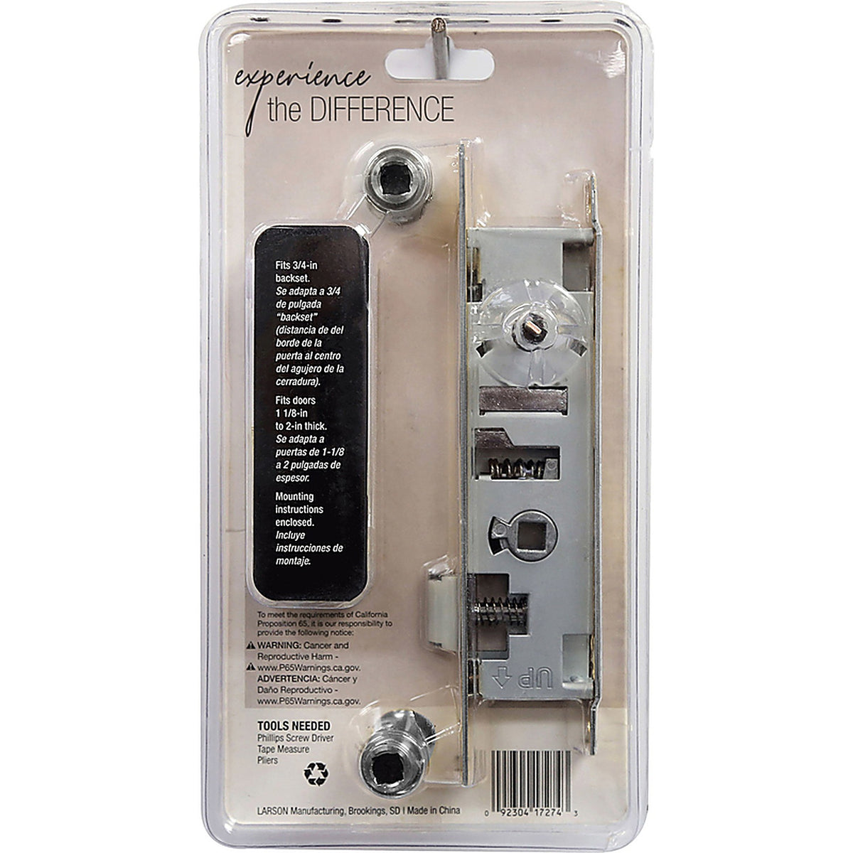 Larson CH3041701 Brushed Nickel Silver Zinc Mortise Latch 1 pk
