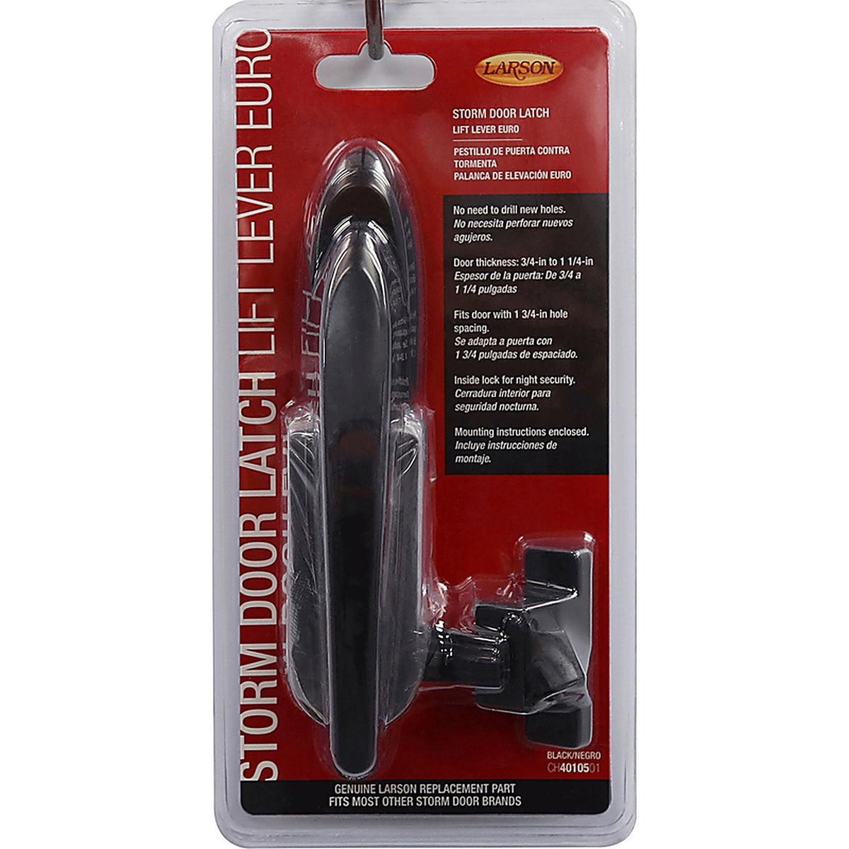 Larson CH4010501 Euro Black Zinc Lift Lever Latch 1 pk
