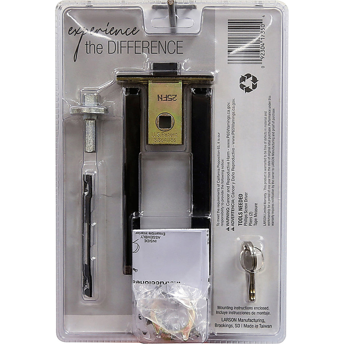 Larson CH3020701 M2 Bright Brass Gold Zinc Mortise Latch 1 pk