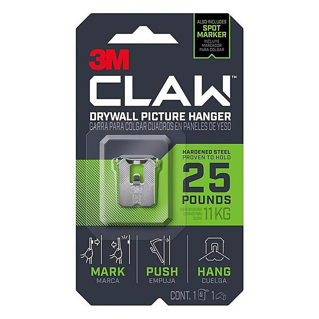3M 3PH25M-1ES Claw Silver Drywall Picture Hanger 25 lb 1 pk