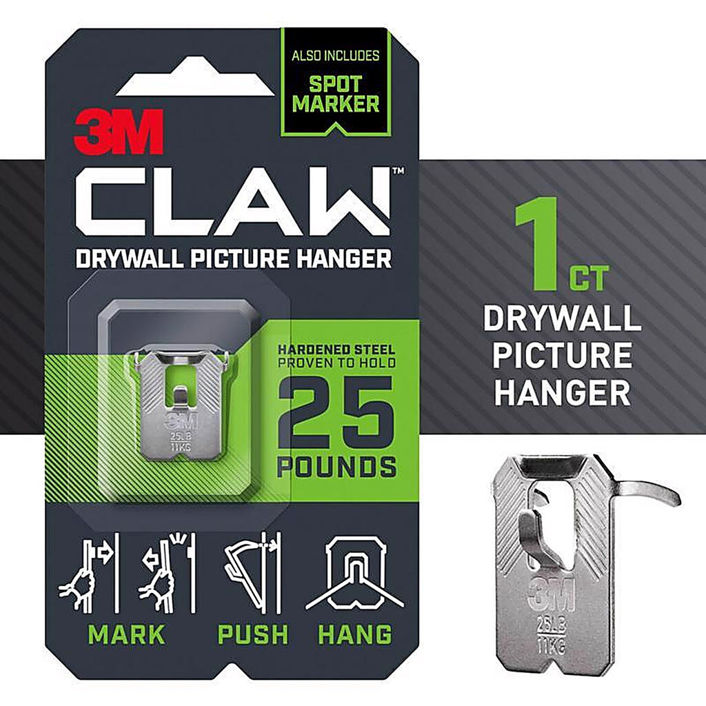 3M 3PH25M-1ES Claw Silver Drywall Picture Hanger 25 lb 1 pk