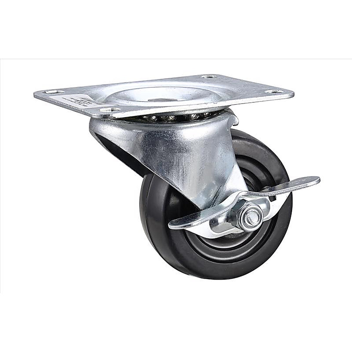 Projex 9511 3 in. D Swivel Soft Rubber Caster with Swivel Plate 175 lb 1 pk