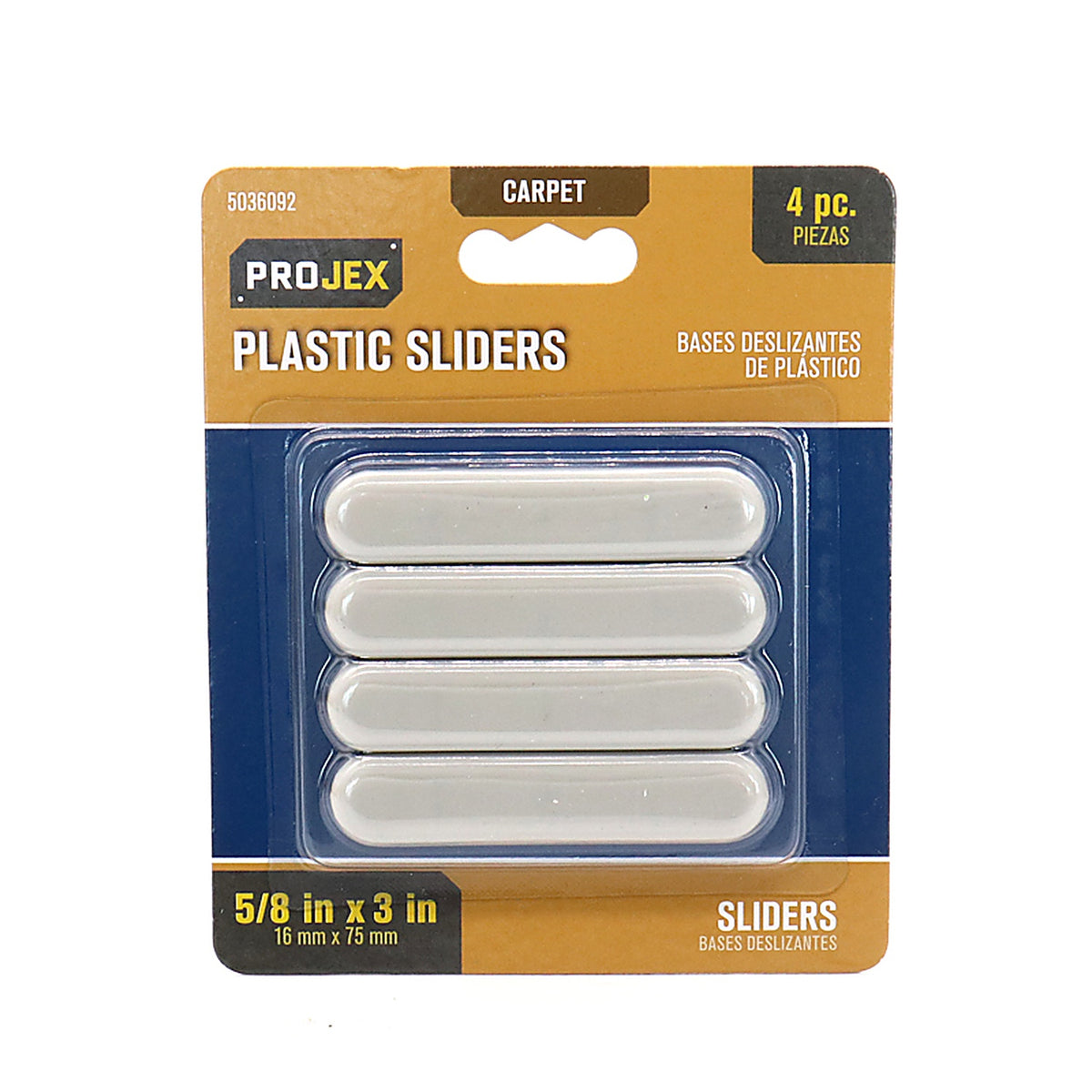 Projex - P0036 - Brown 1 In. Nail-On Plastic Chair Glide 4 Pack