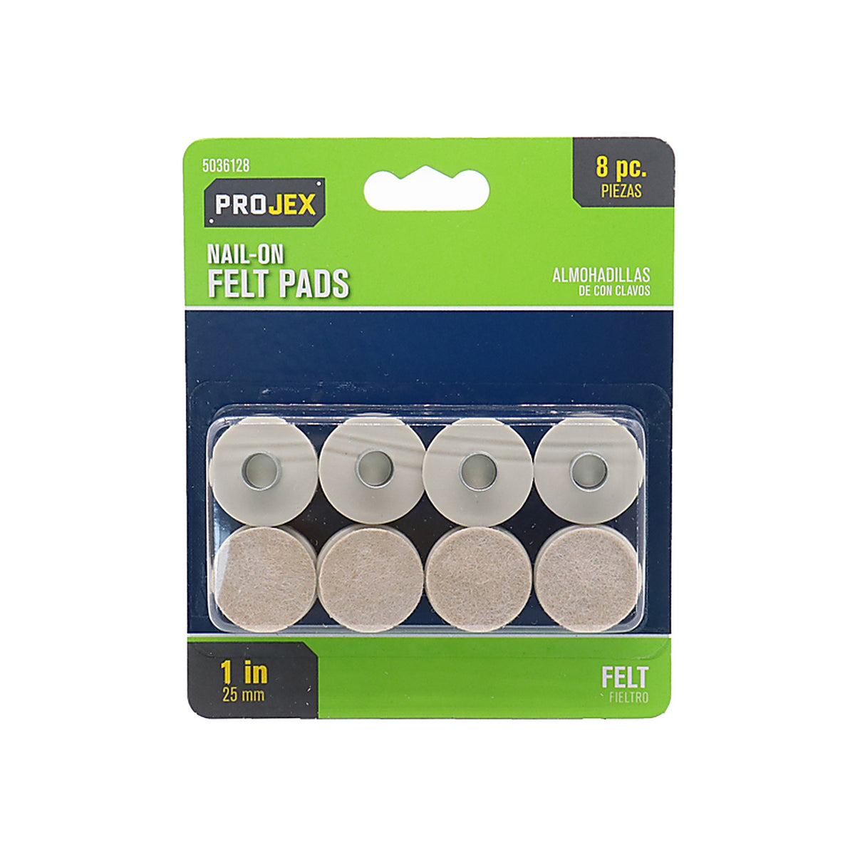 Projex - P0006 - Felt Protective Pad Brown Round 7/8 In. W 8 Pack