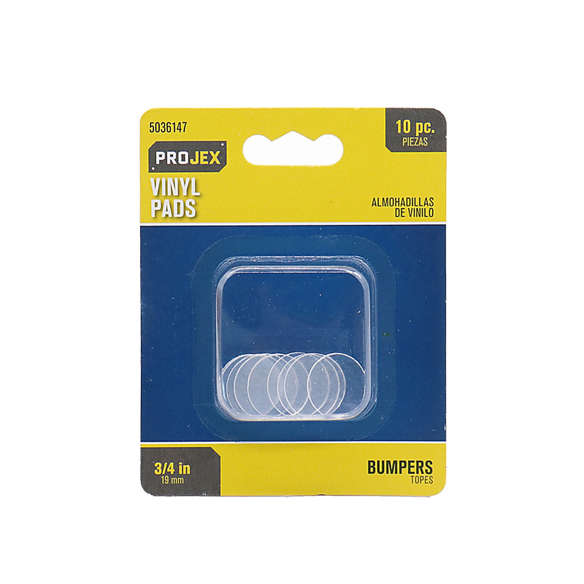 Projex P0127 Vinyl Protective Pad Clear Round 3/4 in. W 10 pk