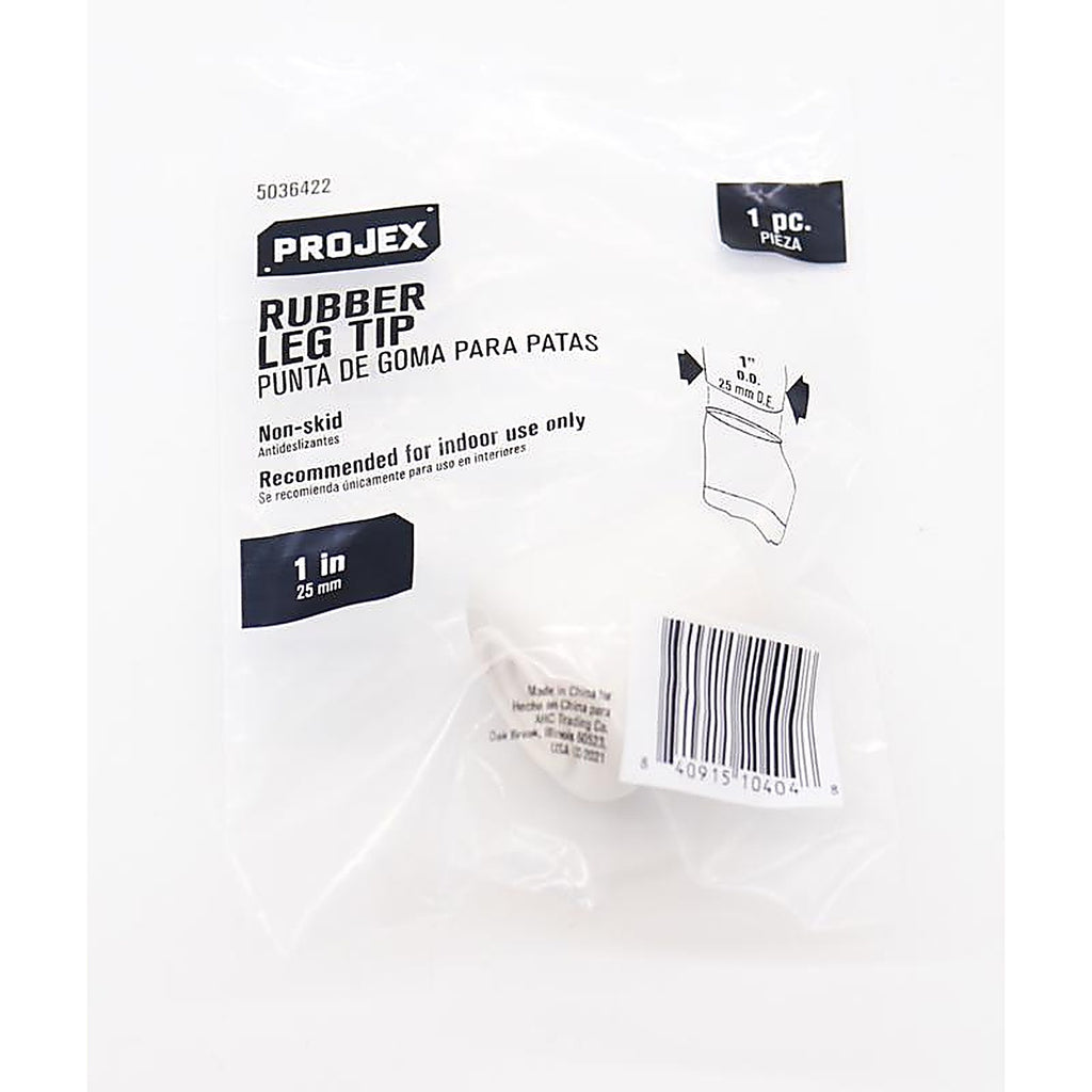 Projex - P0064 - Rubber Leg Tip White Round 1 In. W 1 Pack