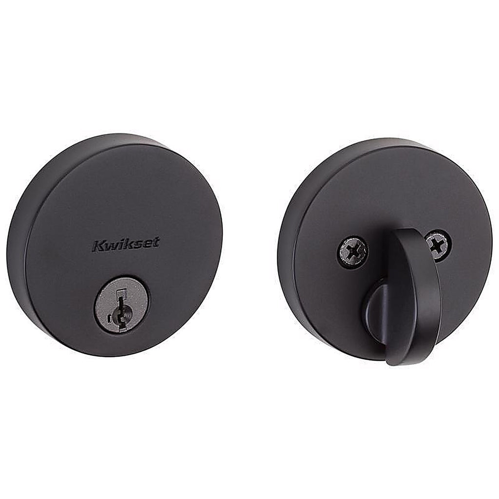 Kwikset - 92580-020 - Uptown Matte Black Metal Deadbolt
