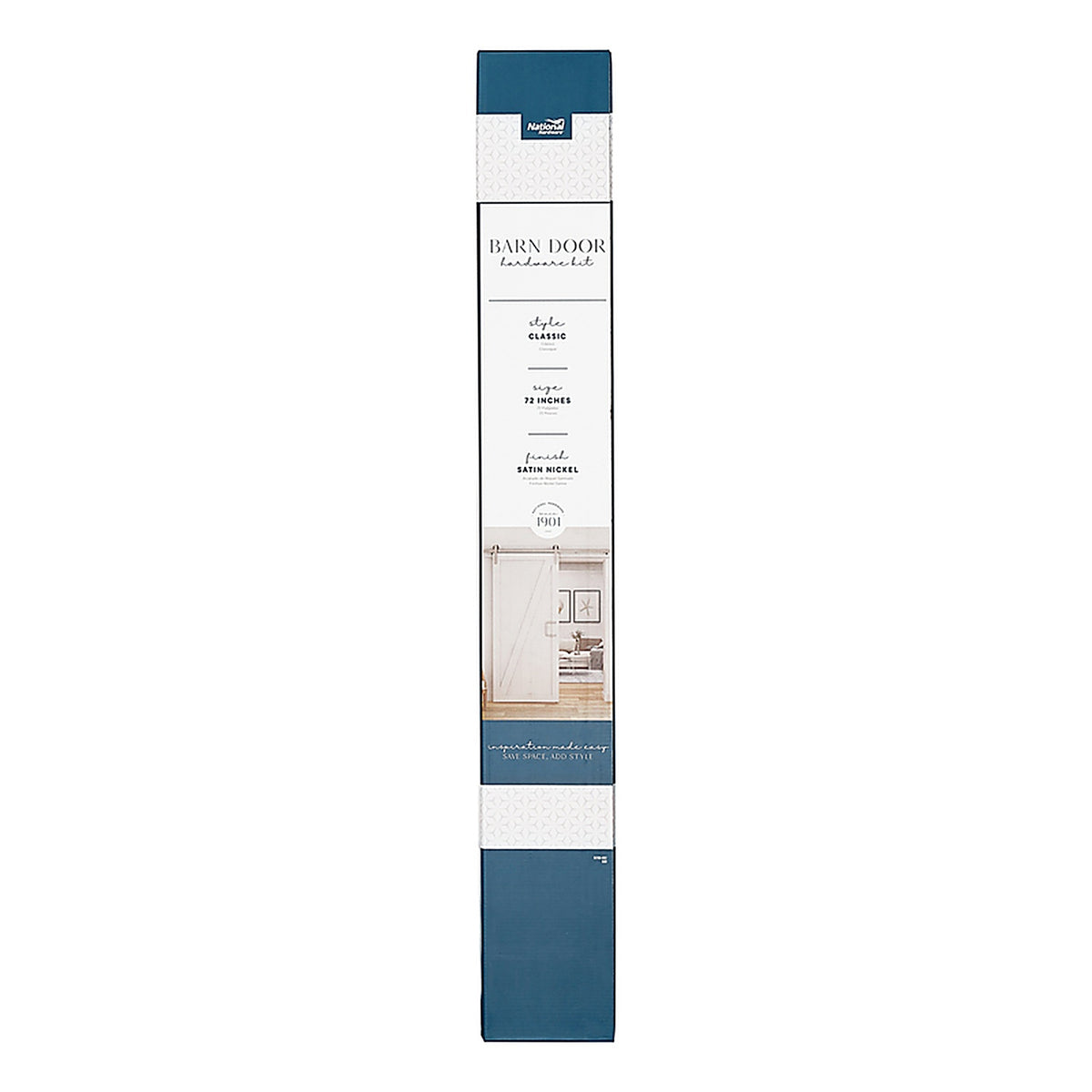 National Hardware N700-002 Classic Satin Nickel Silver Steel Barn Door Hanger Kit 1 pc