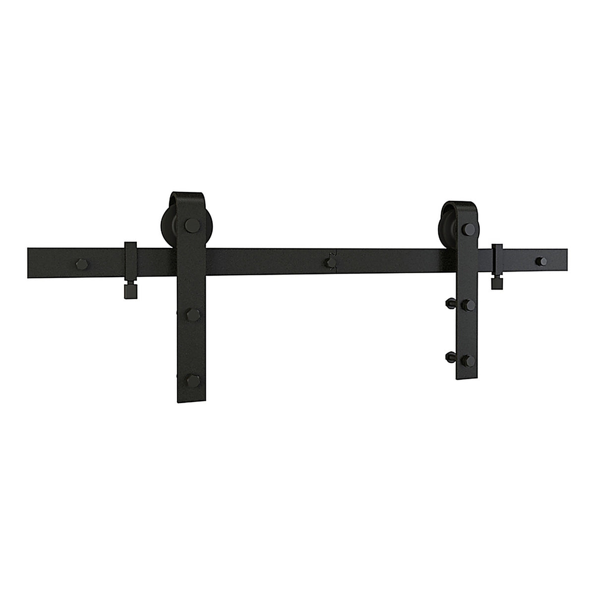 National Hardware N700-003 Classic Matte Black Steel Barn Door Hanger Kit 1 pc