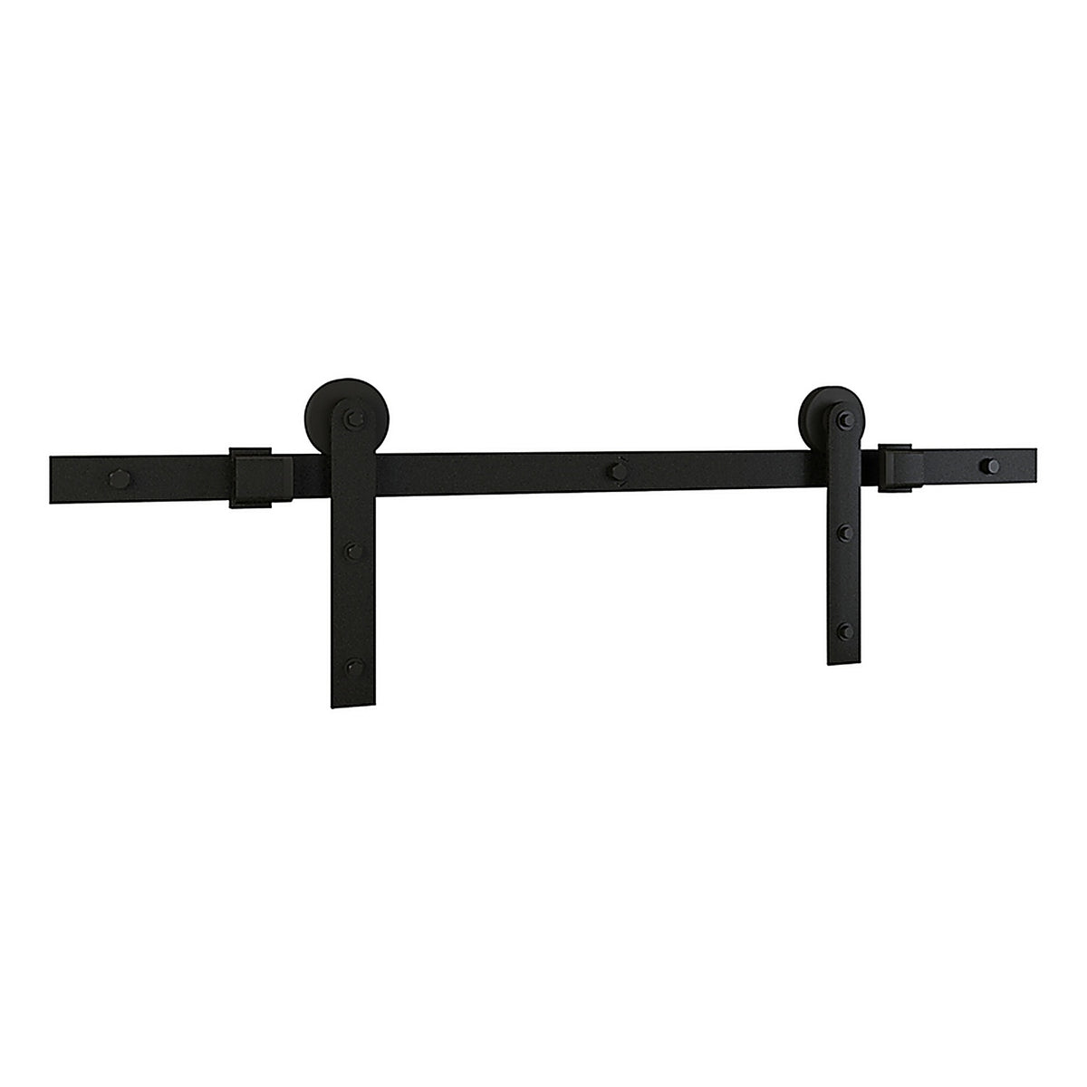 National Hardware N700-001 Builder Matte Black Steel Barn Door Hanger Kit 1 pc