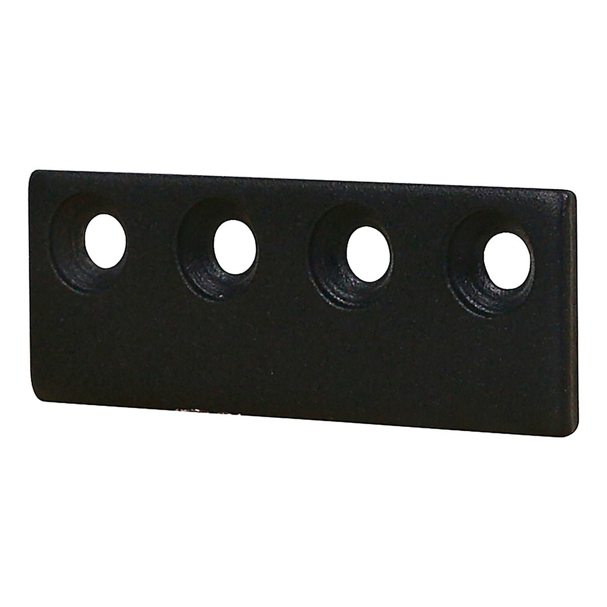 National Hardware N700-106 3-1/8 inch L Matte Black Steel Sliding Door Hardware Connecting Adapter 1