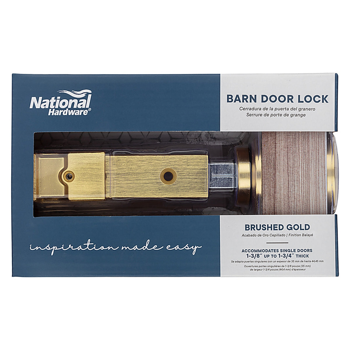 National Hardware N700-152 Brushed Steel/Zinc Sliding Door Lock