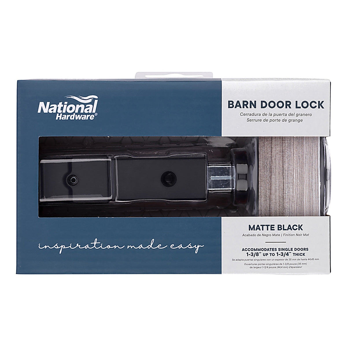 National Hardware N700-150 Matte Steel/Zinc Sliding Door Lock