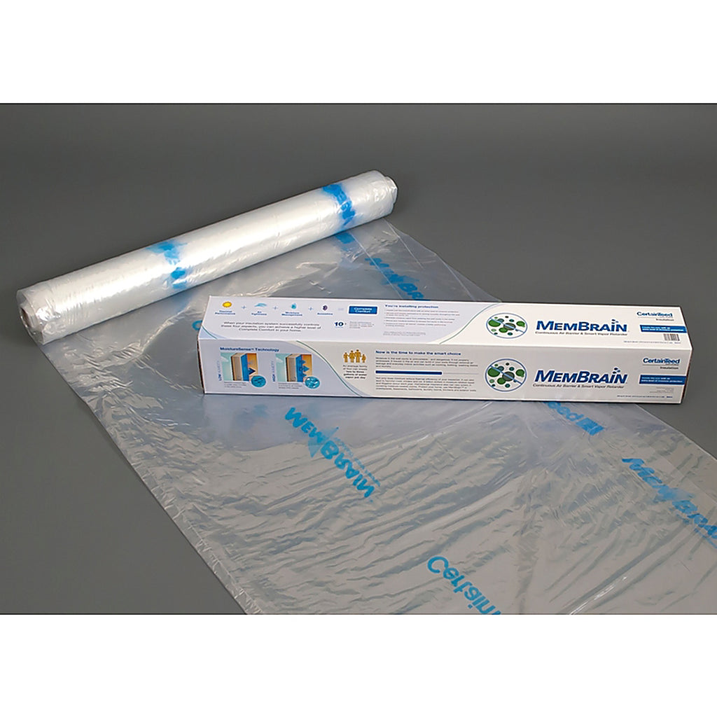 Certainteed - 902018 - Membrain 8 Ft. W X 50 Ft. L X 2 Mil Air Barrier and Smart Vapor Retarder Roll 416.5 Sq F