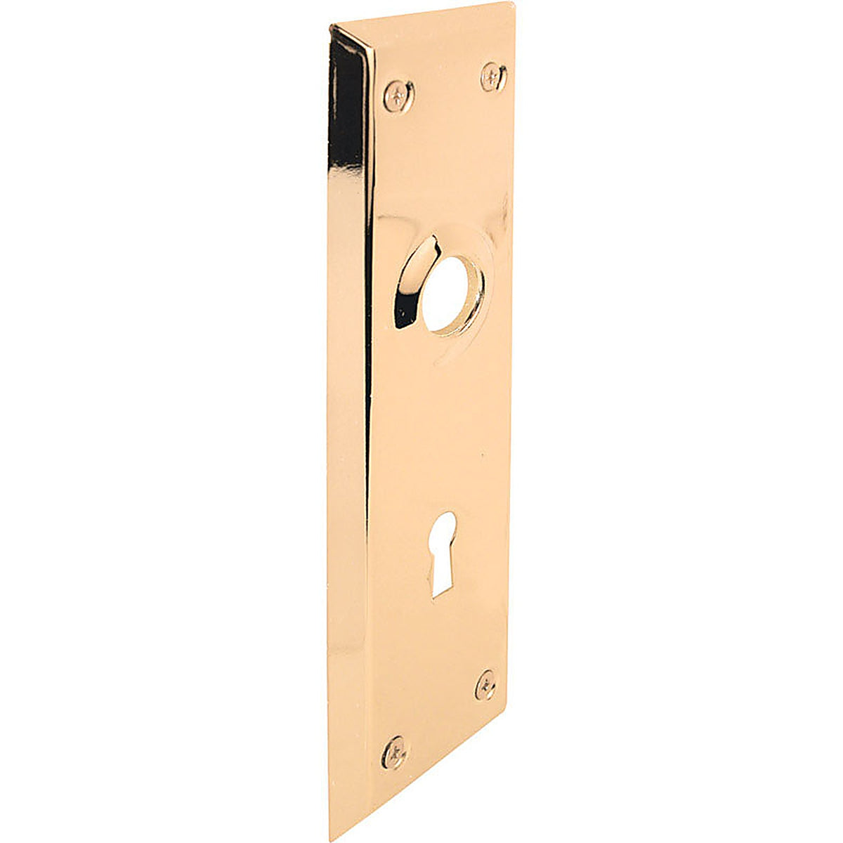 Prime-Line E2295 Bright Brass Steel Door Escutcheon Plates Left Handed