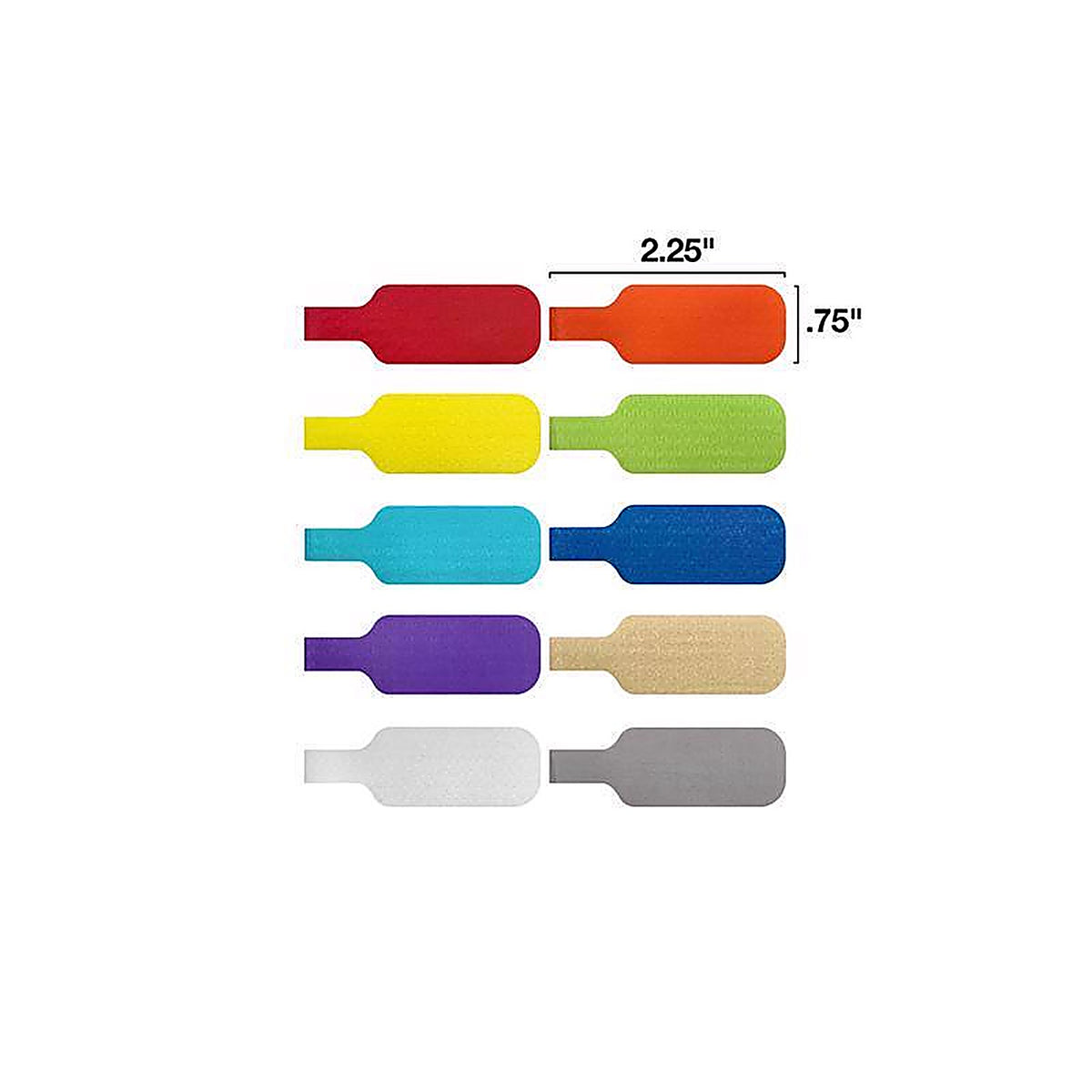 Wrap-It 410-CL-MD-MC 2.25 in. L Multicolored Polypropylene Cable Labels