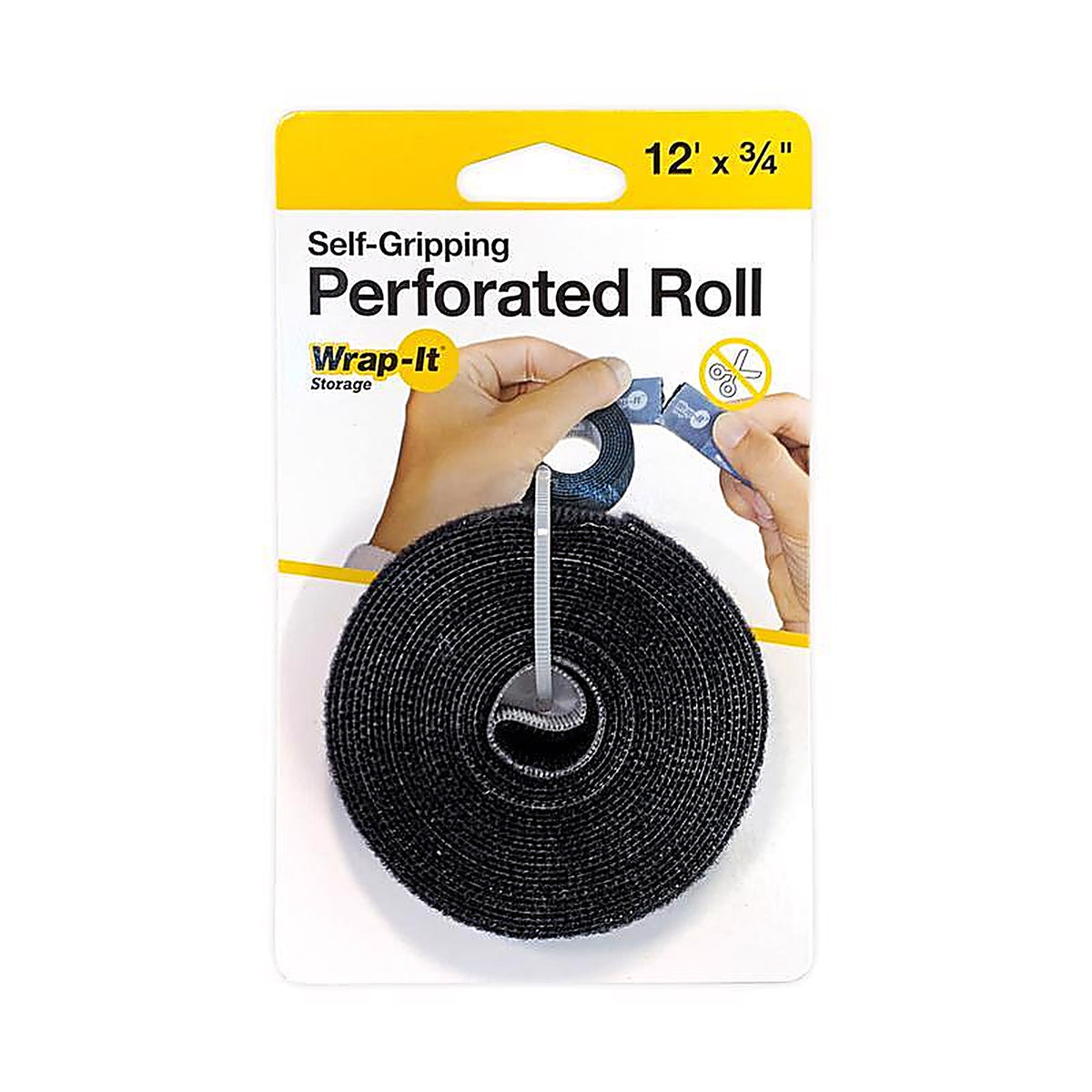 Wrap-It 400-12X75PBL 144 in. L Black Polypropylene Cable Wrap