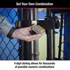 Master Lock - 875DLF - 2 In. W Hardened Steel Resettable Combination Padlock