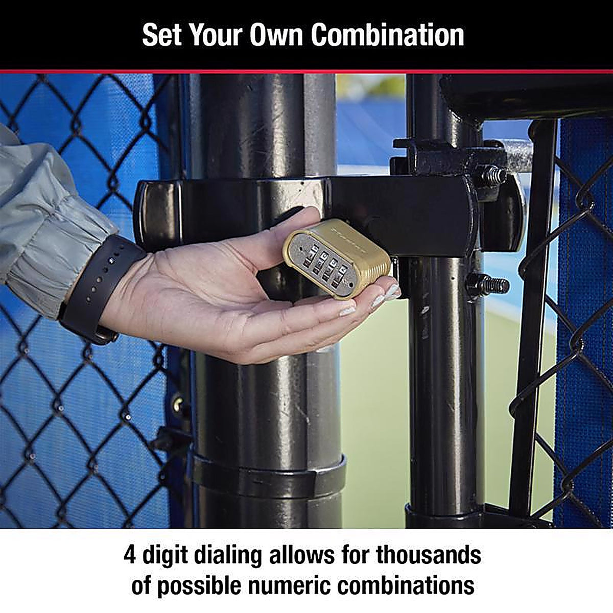 Master Lock - 875DLF - 2 In. W Hardened Steel Resettable Combination Padlock