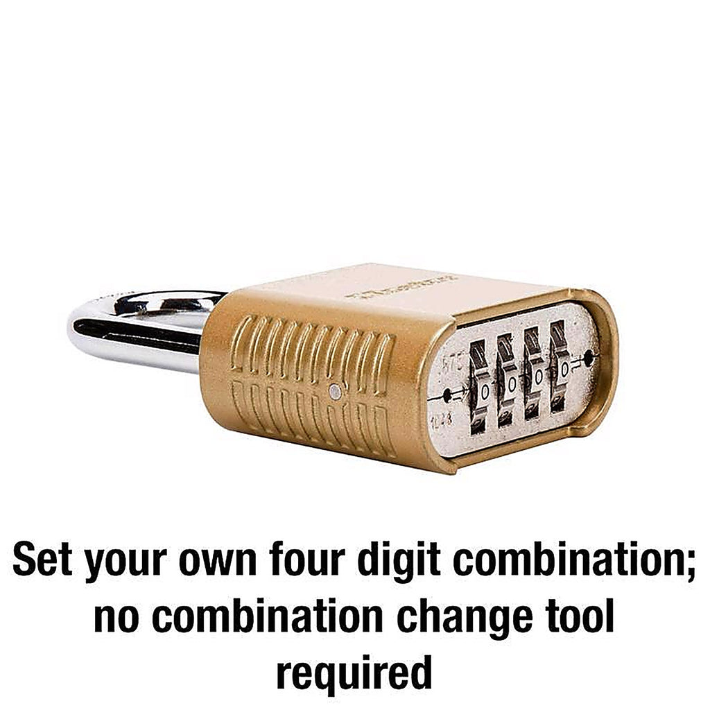 Master Lock - 875DLF - 2 In. W Hardened Steel Resettable Combination Padlock