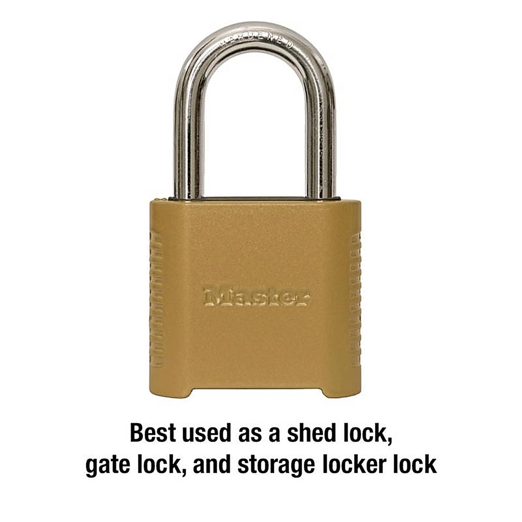 Master Lock - 875DLF - 2 In. W Hardened Steel Resettable Combination Padlock
