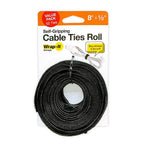 Wrap-It 450-CTR-8BL 8 in. L Black Nylon Cable Ties Roll