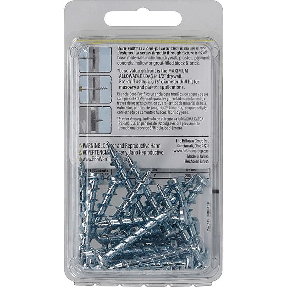 Hillman - 377623 - 3/16 In. D X 1-1/2 In. L Steel Pan Head Screw and Anchor 25 Piece