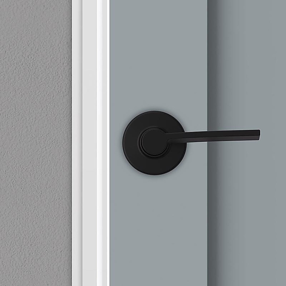 Kwikset 92001-587 Ladera Matte Black Passage Lever Right or Left Handed