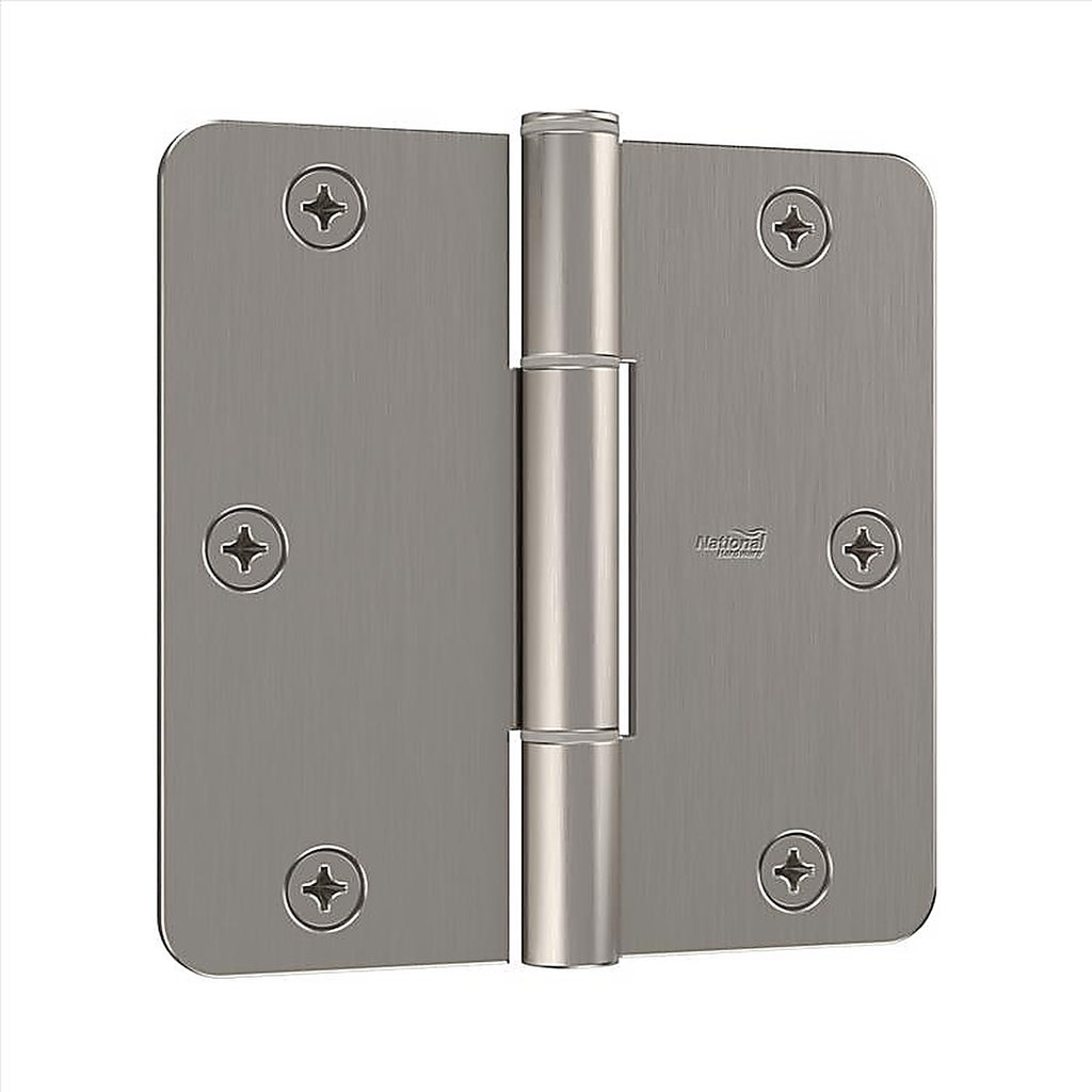 National Hardware N830-450 3.5 in. L Satin Nickel Door Hinge 3 pk