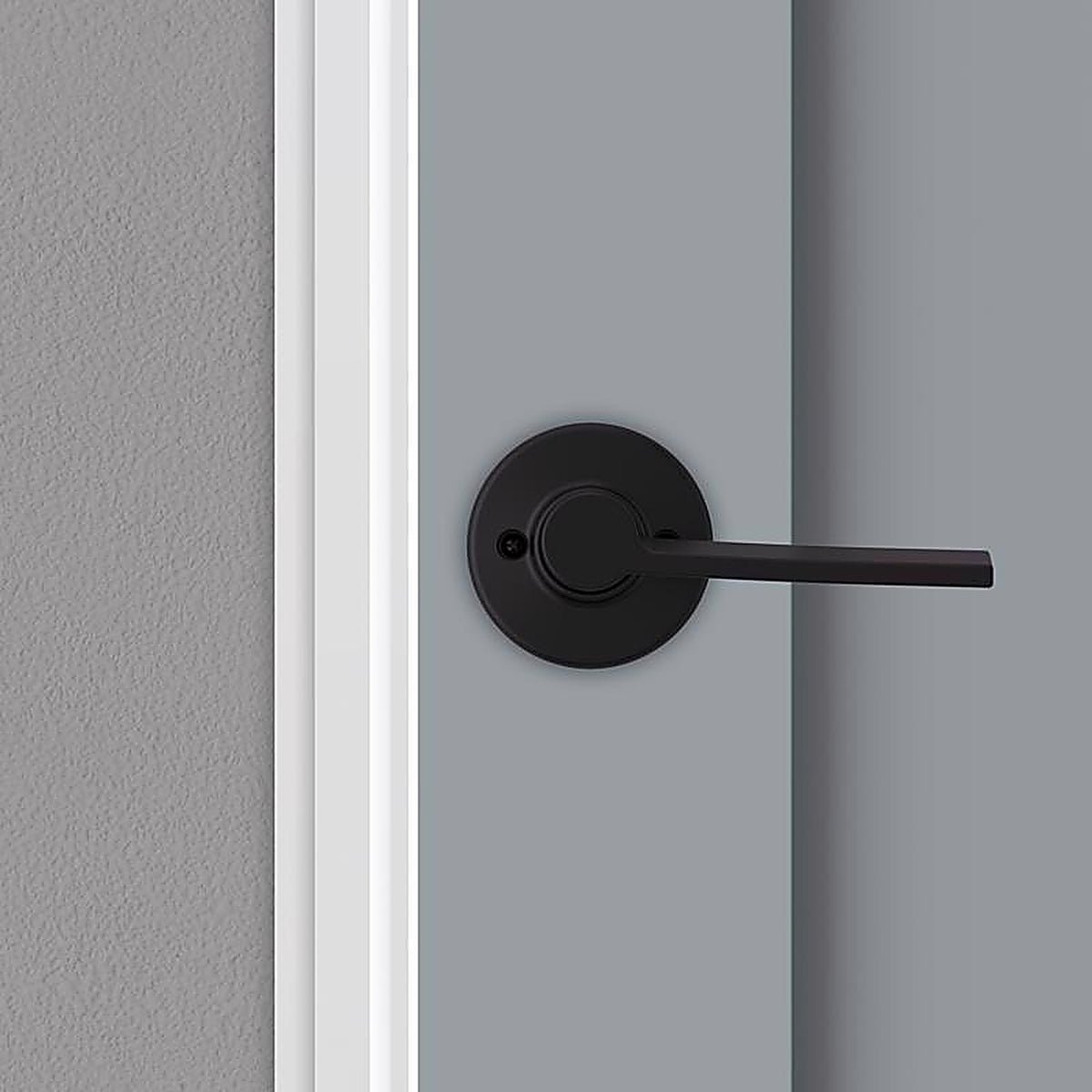Kwikset 94880-597 Ladera Iron Black Half-Dummy Lever Left Handed