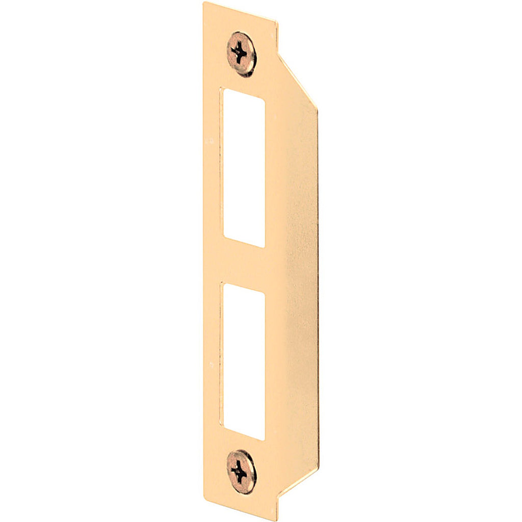 Prime-Line E2435 Brass-Plated Gold Steel Door Strike 1/Pack