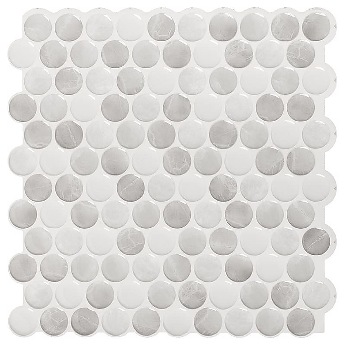 Smart Tiles SM1188G-04-QG 8.95 in. W X 8.97 in. L Gray Glazed Vinyl Adhesive Wall Tile 4 pc