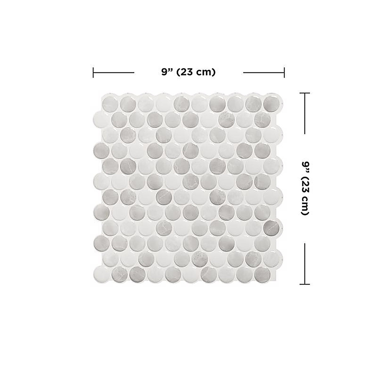 Smart Tiles SM1188G-04-QG 8.95 in. W X 8.97 in. L Gray Glazed Vinyl Adhesive Wall Tile 4 pc