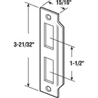 Prime-Line E2435 Brass-Plated Gold Steel Door Strike 1/Pack