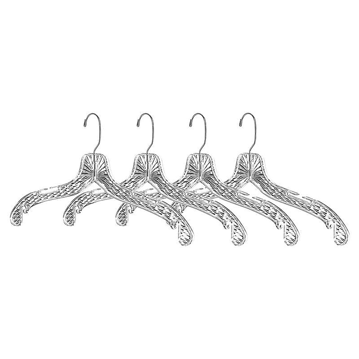 Whitmor 6062-4770 8.80 in. H X 16.8 in. W X 1.8 in. L Plastic Clear Hanger 4 pk
