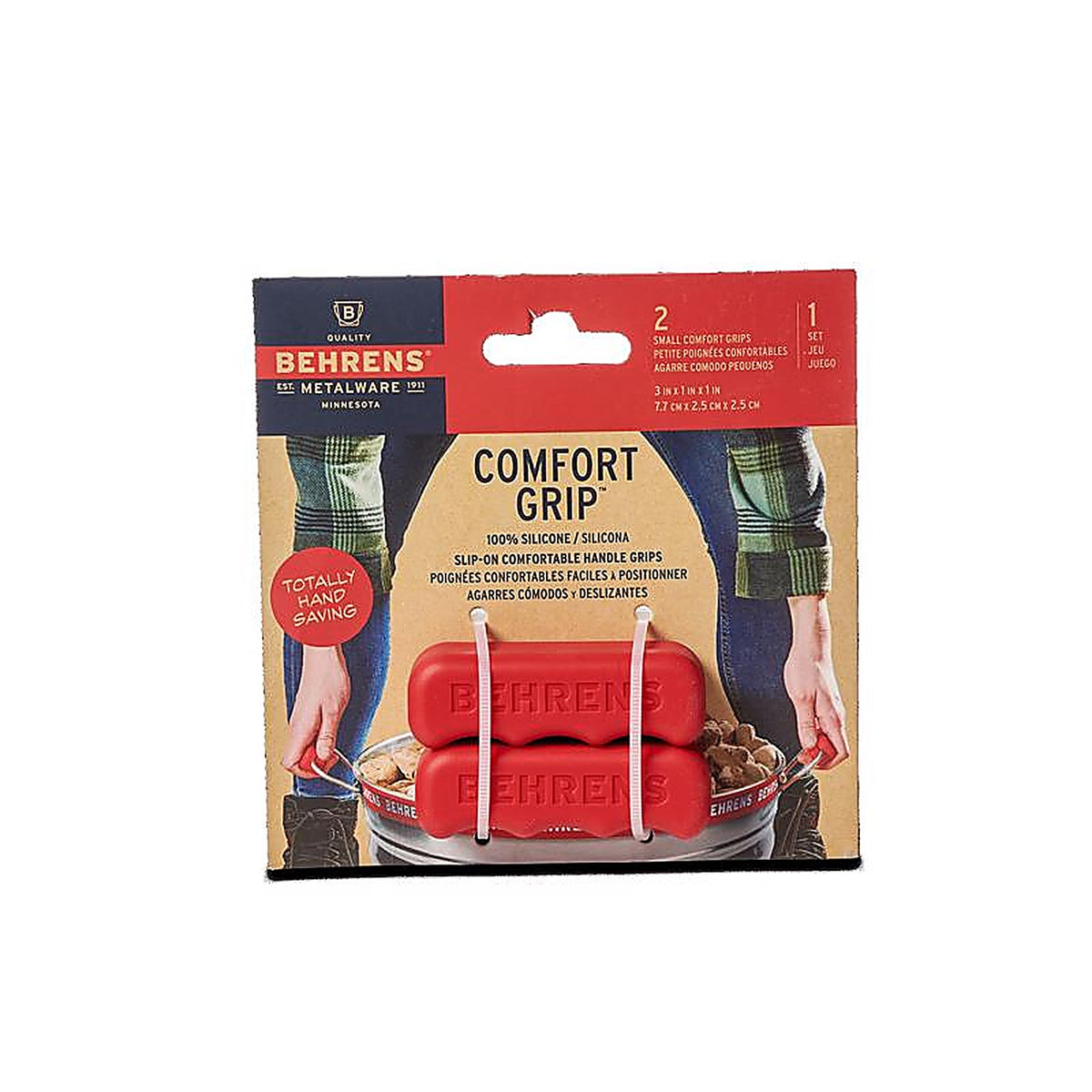 Behrens S21SG3R 2 each Red Rubber Handle Grip