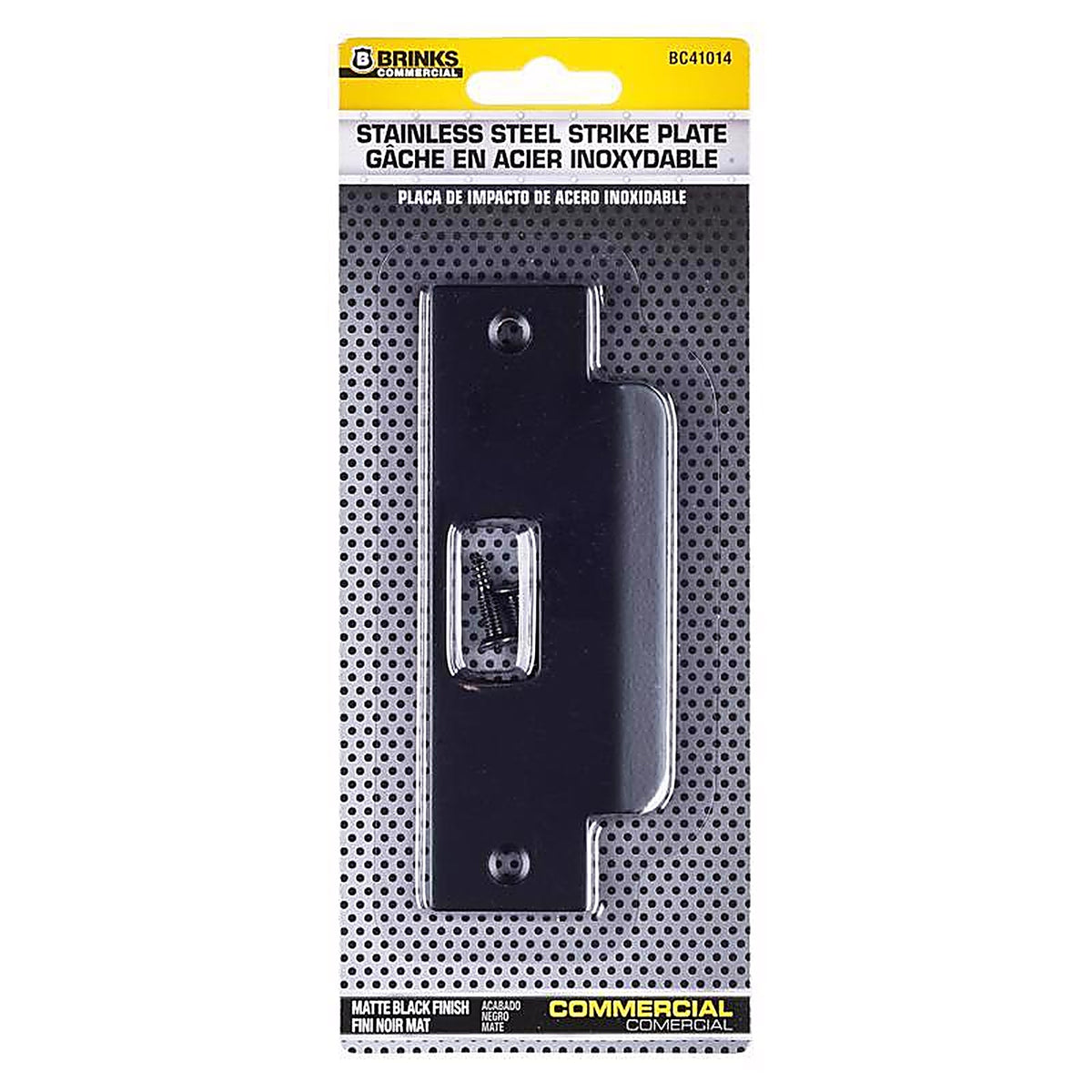 Brinks Commercial - BC41014 - Matte Black Stainless Steel Door Strike 1 Piece
