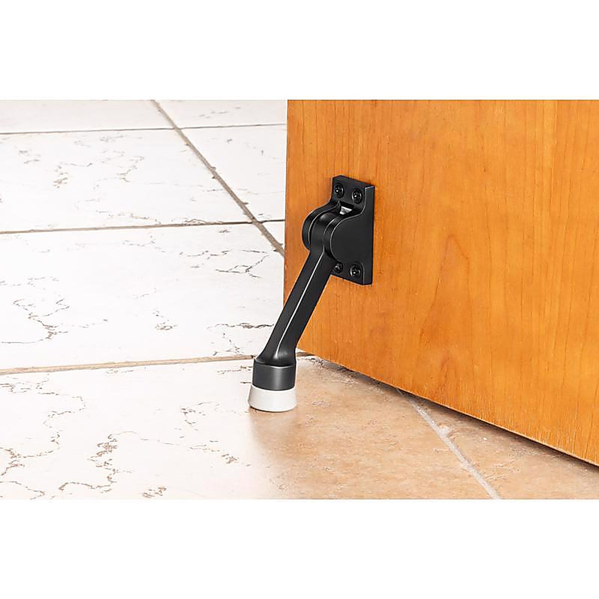 Brinks Commercial - BC41020 - Steel Matte Brass/Black Kick-Down Door Holder Mounts to Door 1 In.