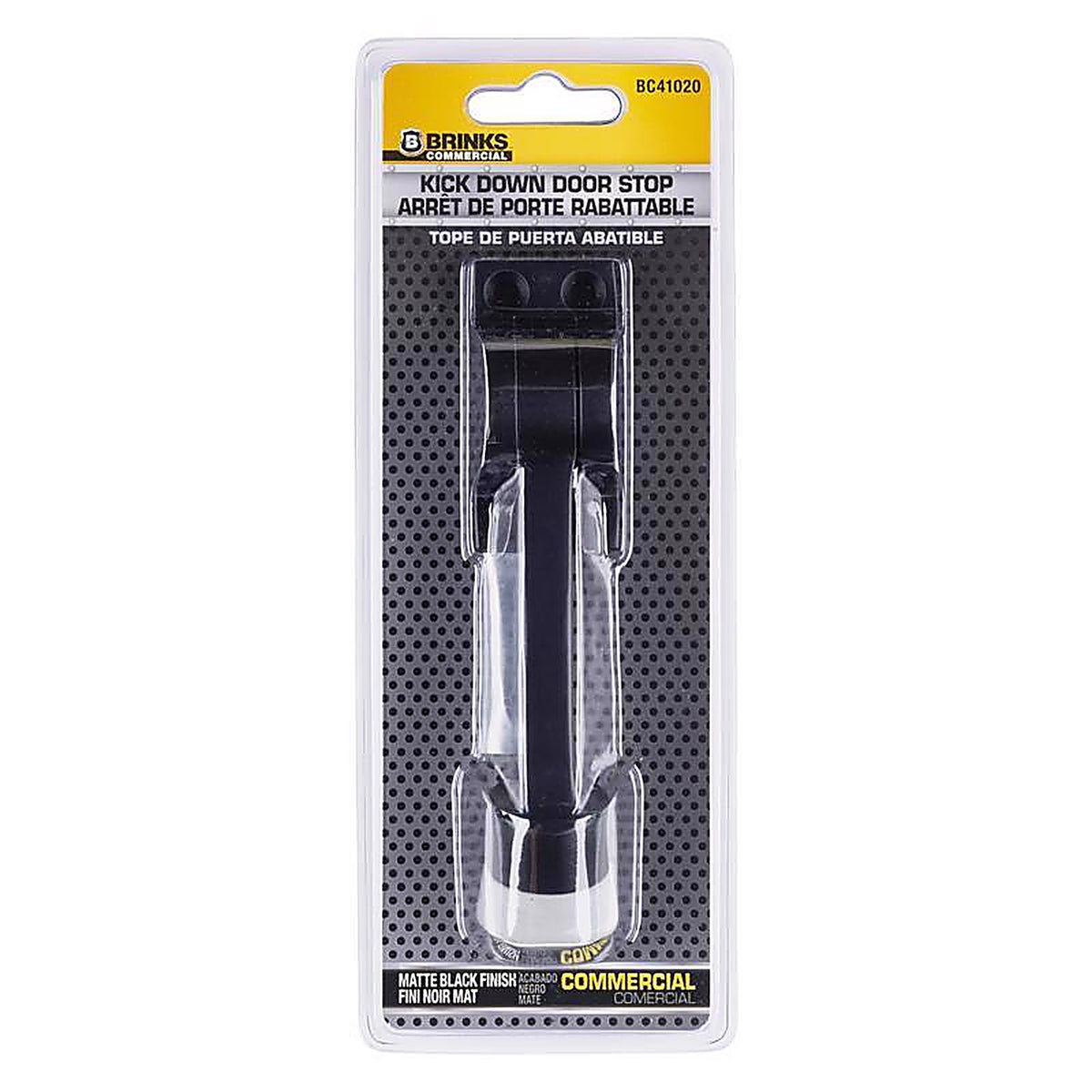 Brinks Commercial - BC41020 - Steel Matte Brass/Black Kick-Down Door Holder Mounts to Door 1 In.