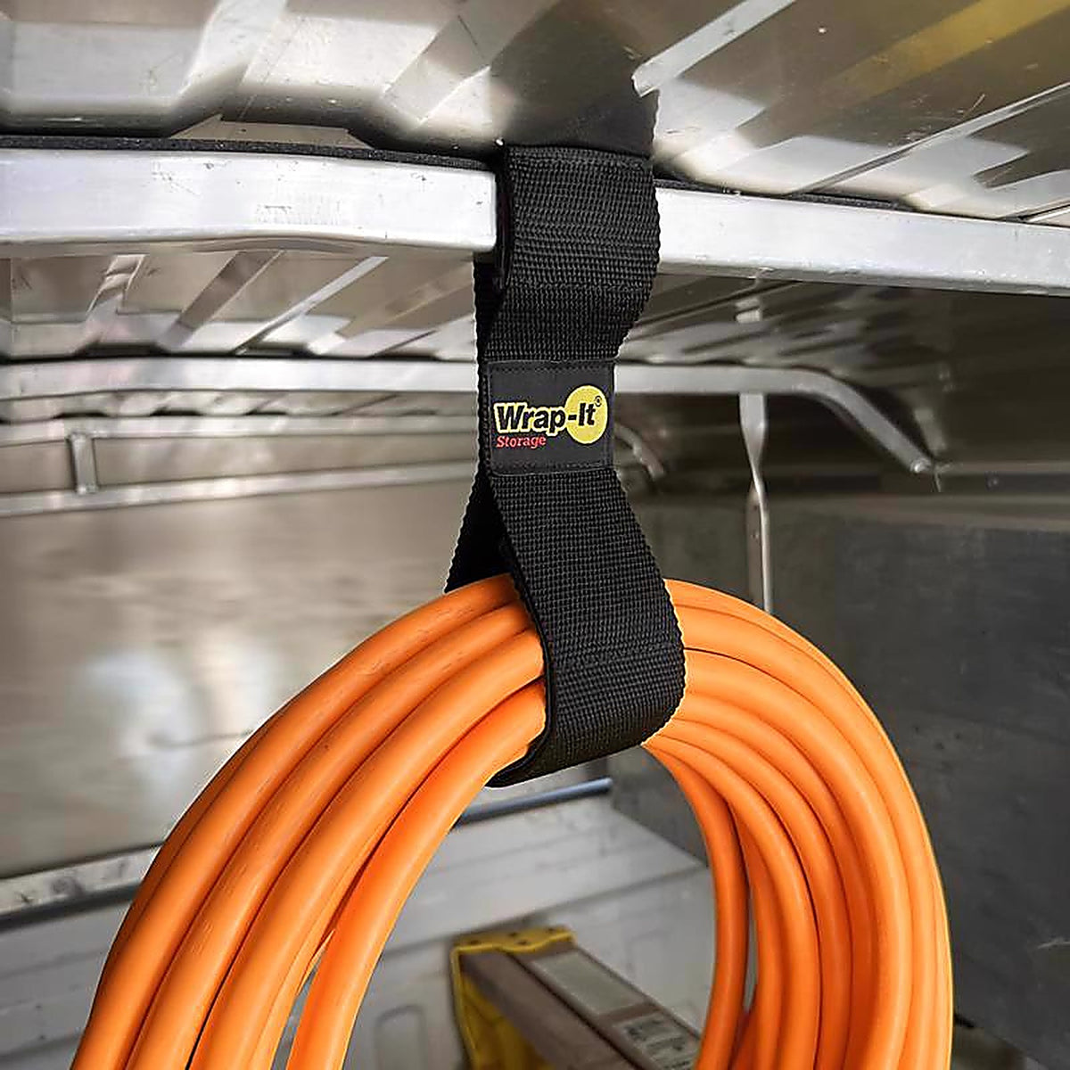 Wrap-It - 102-TWIN-16BL - Twin Straps 16 In. L Black Polypropylene Cable Organizer