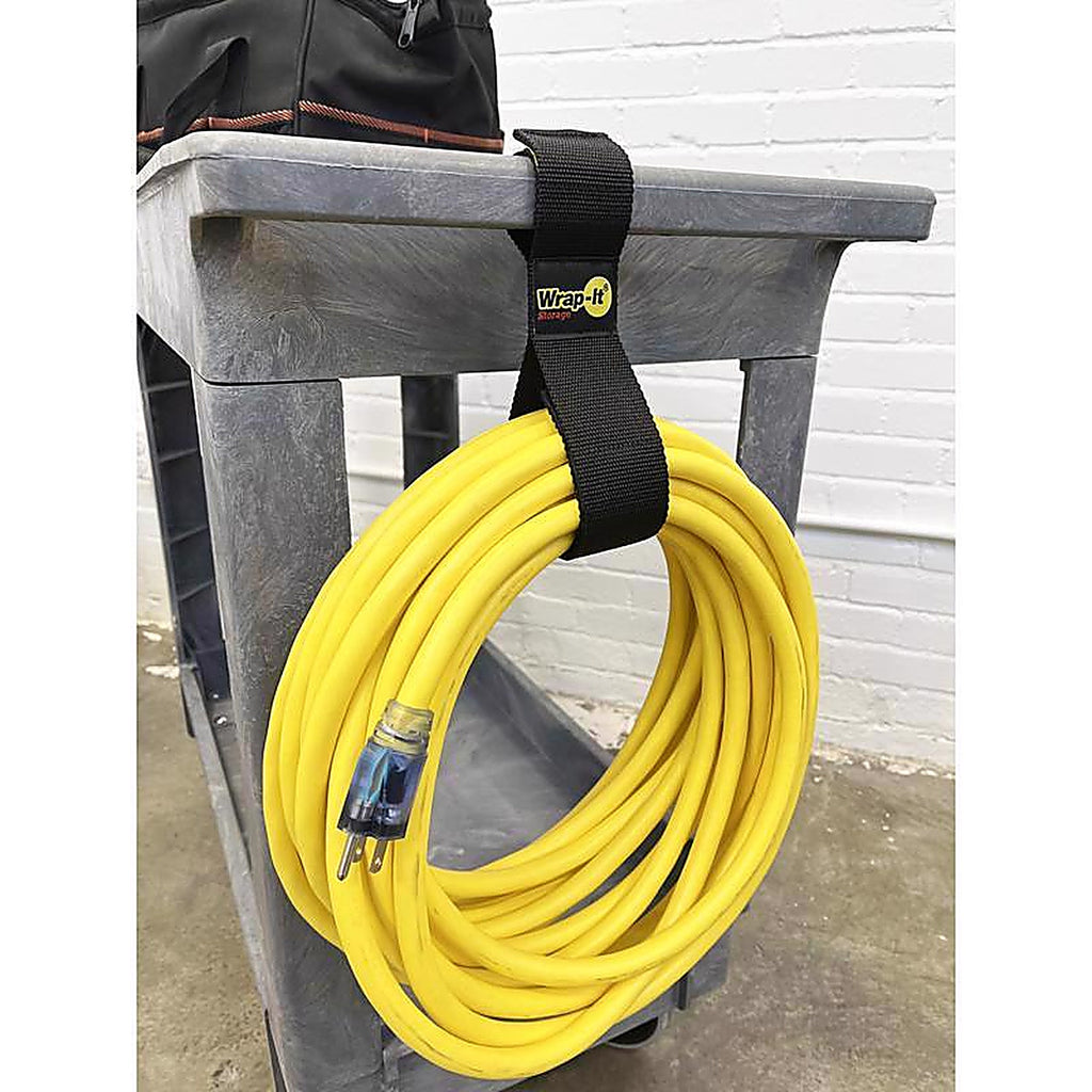 Wrap-It - 102-TWIN-16BL - Twin Straps 16 In. L Black Polypropylene Cable Organizer
