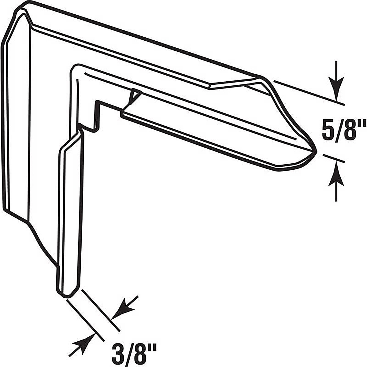 Prime Line - PL 16766 - Matte Mill Aluminum 3/8 In. W X 5/8 In. L Screen Frame 1 Pack