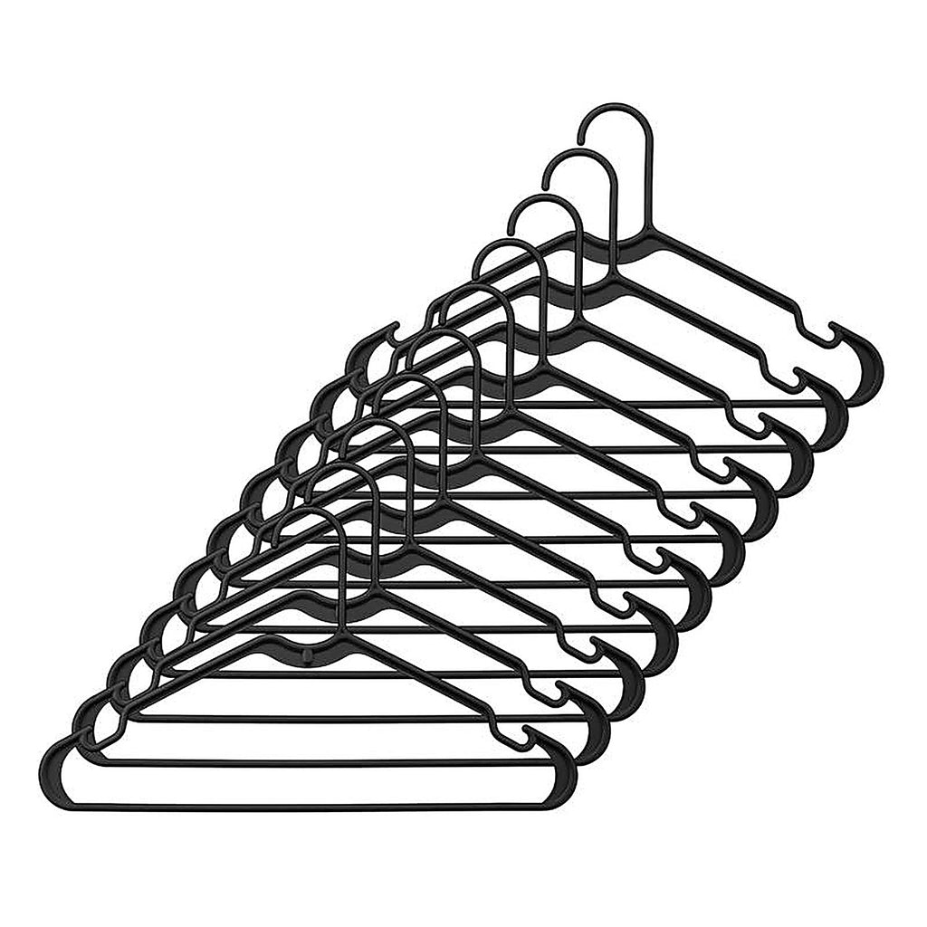 Whitmor 6345-8701-10BLK Plastic Black Hanger 10 pk