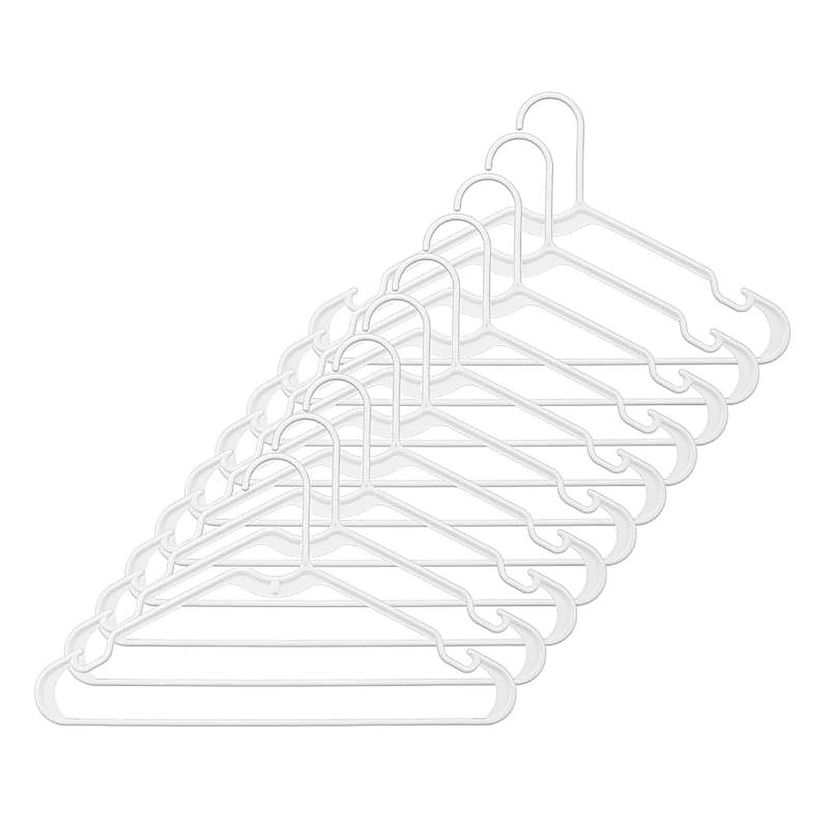Whitmor 6345-8701-10WHT Plastic White Hanger 10 pk