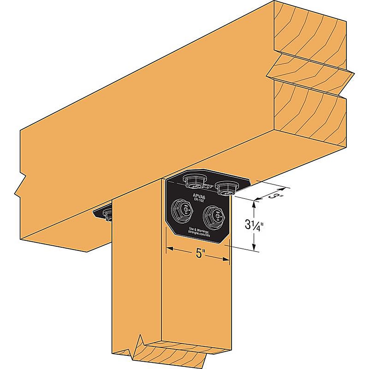 Simpson Strong-Tie - APVA6 - Apva 5 In. W X 10-1/2 In. L Steel Angle