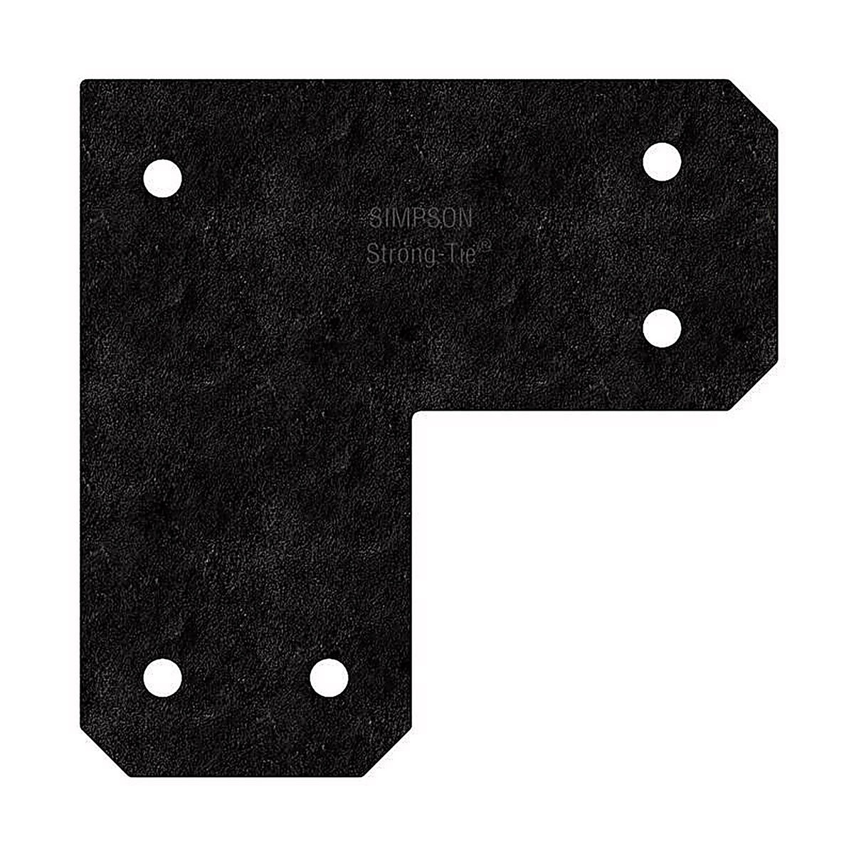 Simpson Strong-Tie - APVL6 - Outdoor Accents 10.5 In. H X 10.5 In. W X 5 In. D Black Steel Inside L Strap Brac